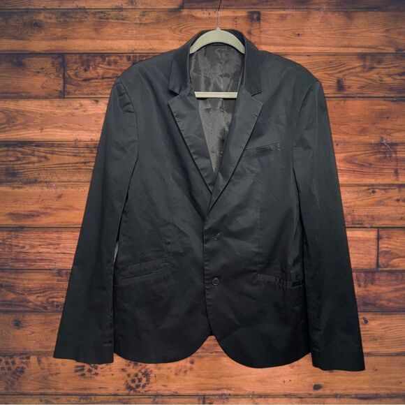 Armani Exchange Black Blazer Jacket Size 44 Regular - Picture 1 of 5